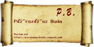 Pórszász Buda névjegykártya